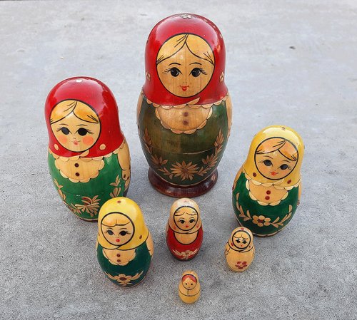 レトロ　ロシア　木製　人形 木製ロシア人形A - ロシア雑貨販売店 うにべるま〜ぐ