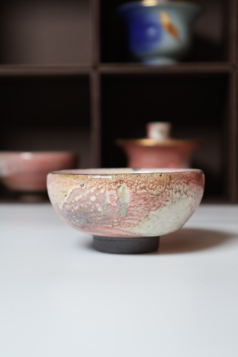 粉志野鎏金杯-開片系列-容量約60cc - 茶壺/茶杯/茶具 - 陶 
