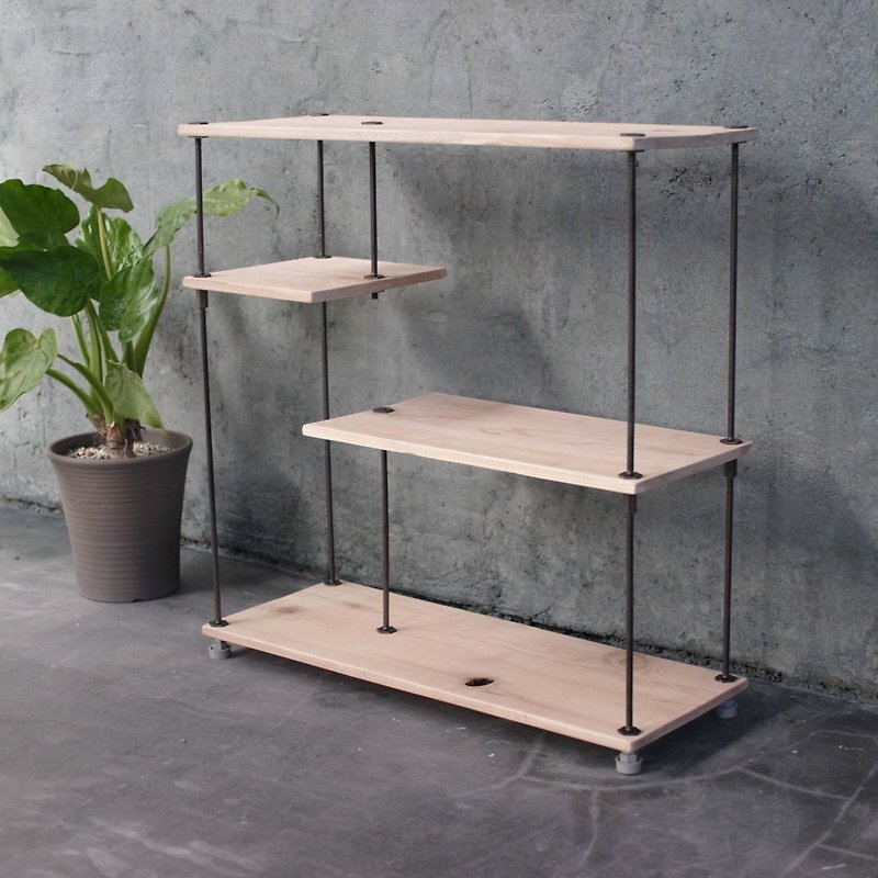 wood iron shelf 620*600*225 Natural Color - Other Furniture - Wood 