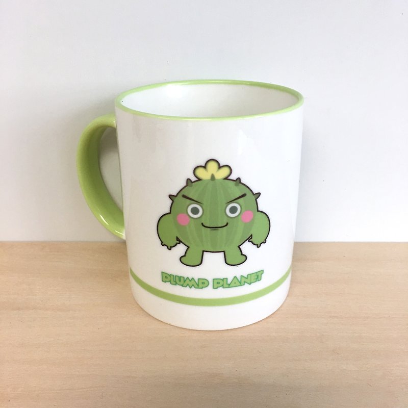 【Plump Planet Friends】Ceramic cup | Cactus Ball - Mugs - Pottery 
