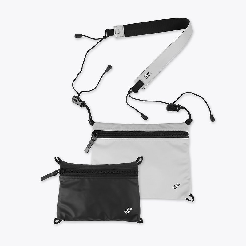 POCKET Travel Bag Big Gray + Little Black 2019 - Messenger Bags & Sling Bags - Faux Leather Gray
