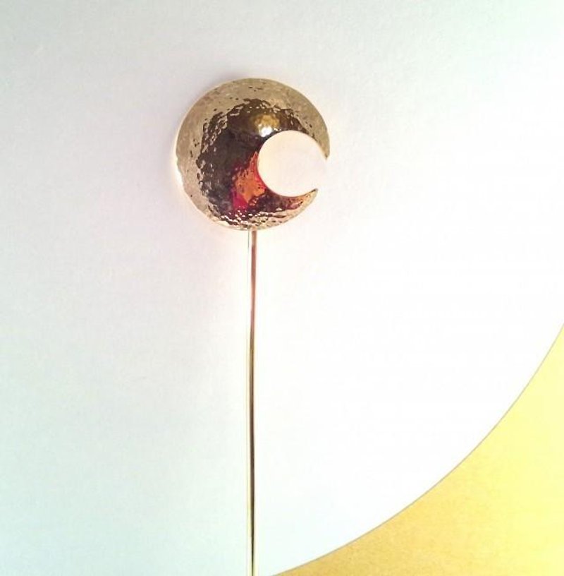 円月輪　真鍮鍛金簪（かんざし） - 髮飾 - 其他金屬 金色