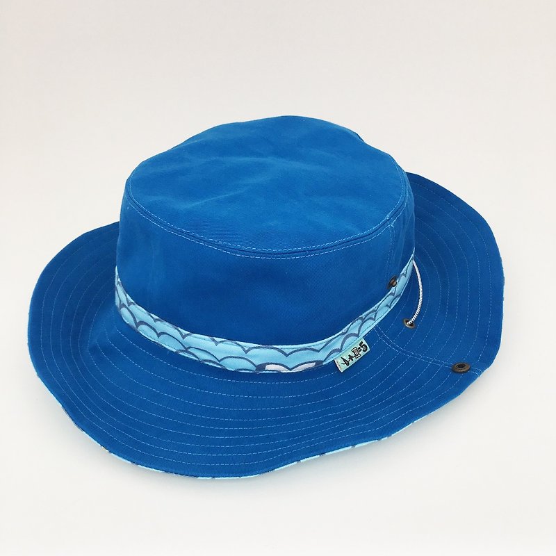 *Seagull flying sun hat / cowboy hat* - Hats & Caps - Cotton & Hemp Blue