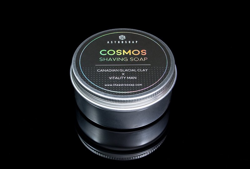 Cosmos Shaving Soap - Canadian Glacial Clay × Vitality Man - Facial Cleansers & Makeup Removers - Other Materials 