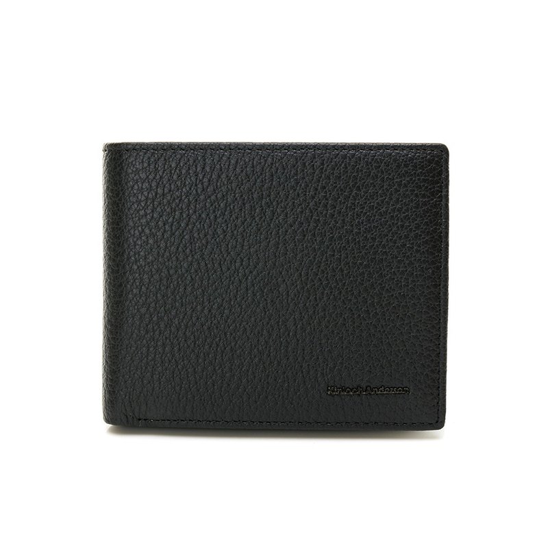 【金安德森】Mauro 牛皮左右翻零錢袋短夾-神秘黑 - 錢包/皮夾/長短夾 - 真皮 黑色