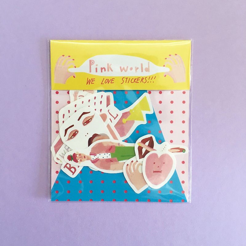 Pink World | Sticker Pack(11 in) - สติกเกอร์ - กระดาษ 