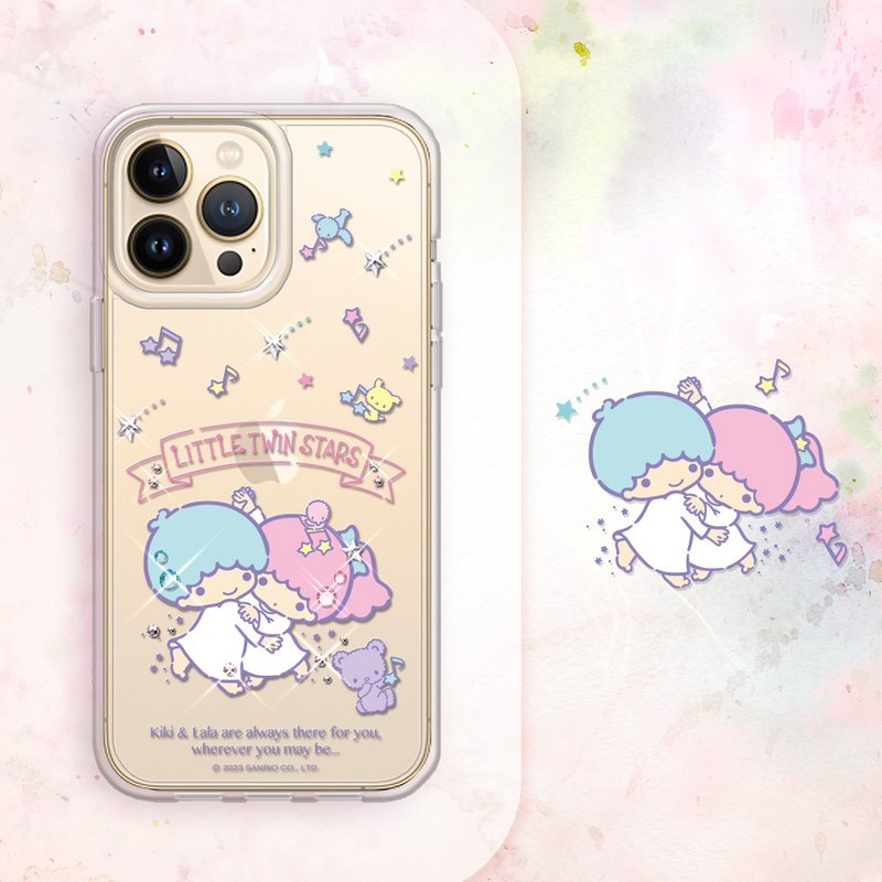 三麗鷗 iPhone 13系列輕薄軍規防摔水晶彩鑽手機殼-舞會雙子星 - 手機殼/手機套 - 其他材質 多色