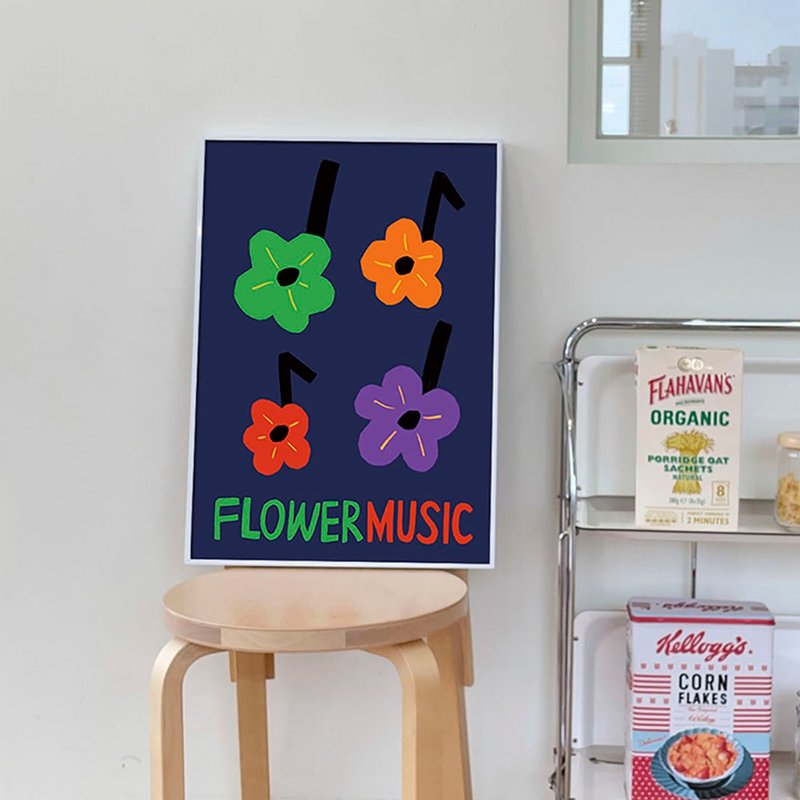 Art print/ Flower music / Illustration poster A3,A2 - Posters - Paper 