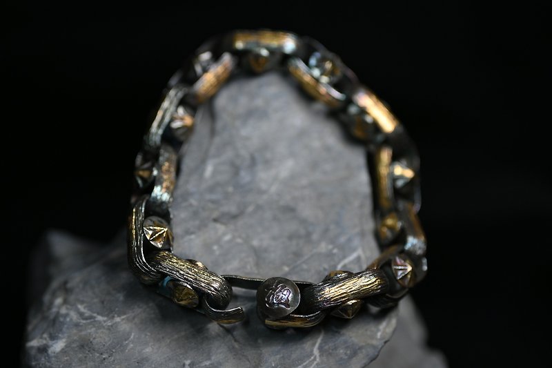 Gilt Octagonal Star Bracelet - Bracelets - Sterling Silver 
