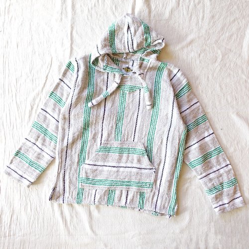 BajuTua / Vintage / Mexican Traditional Hooded Top Baja hoodie-meter X ...