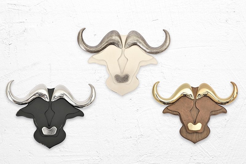 Wooden buffalo shape wall hanging - Hangers & Hooks - Wood 