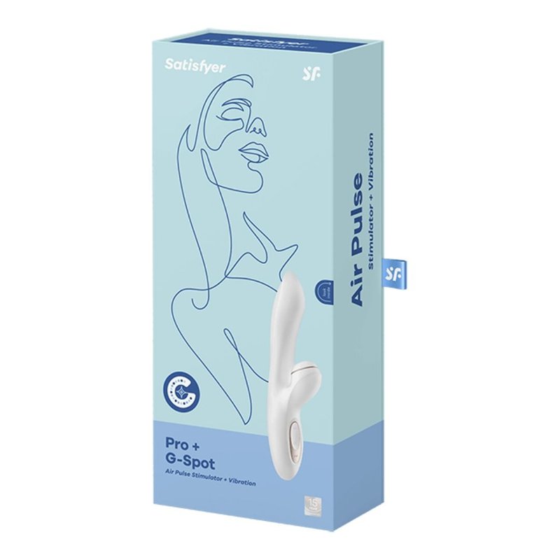 Pro+ G-Spot - Clitoral Suction & Rabbit Vibrator - สินค้าผู้ใหญ่ - ซิลิคอน ขาว