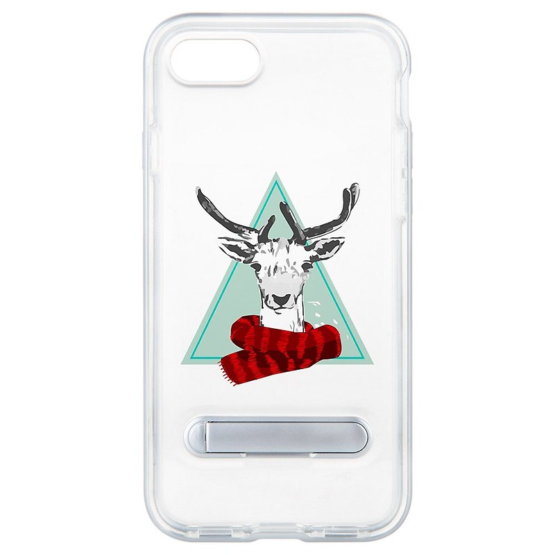 鹿島小鹿 隱藏磁石支架 iPhone 8 7 6 plus 手機殼 手機套 case - 手機殼/手機套 - 塑膠 白色