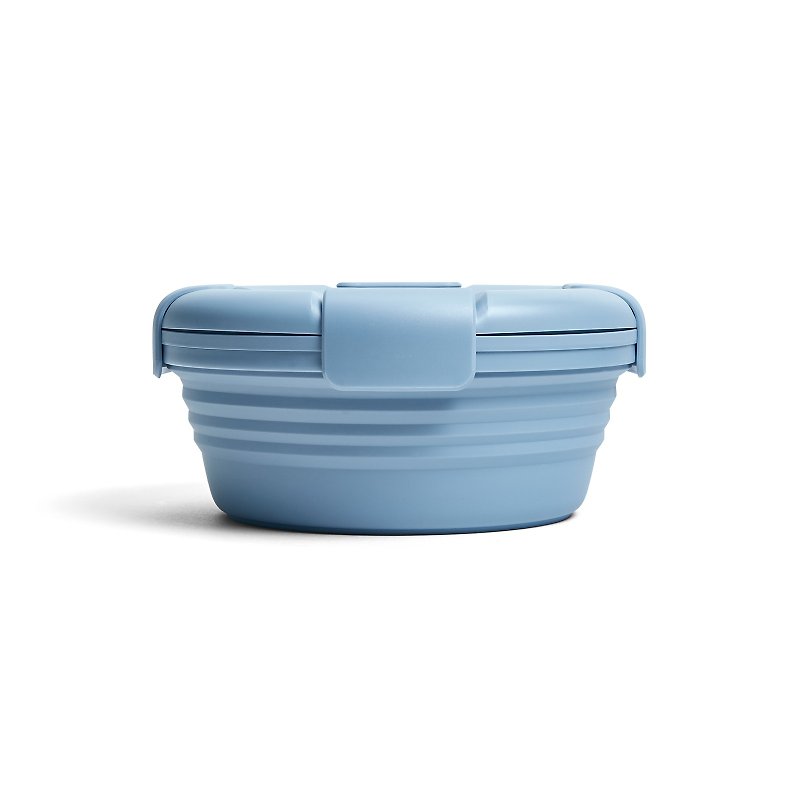 Stojo - 專利環保高耐熱矽膠摺疊沙律碗-鋼藍色 - 其他 - 矽膠 藍色
