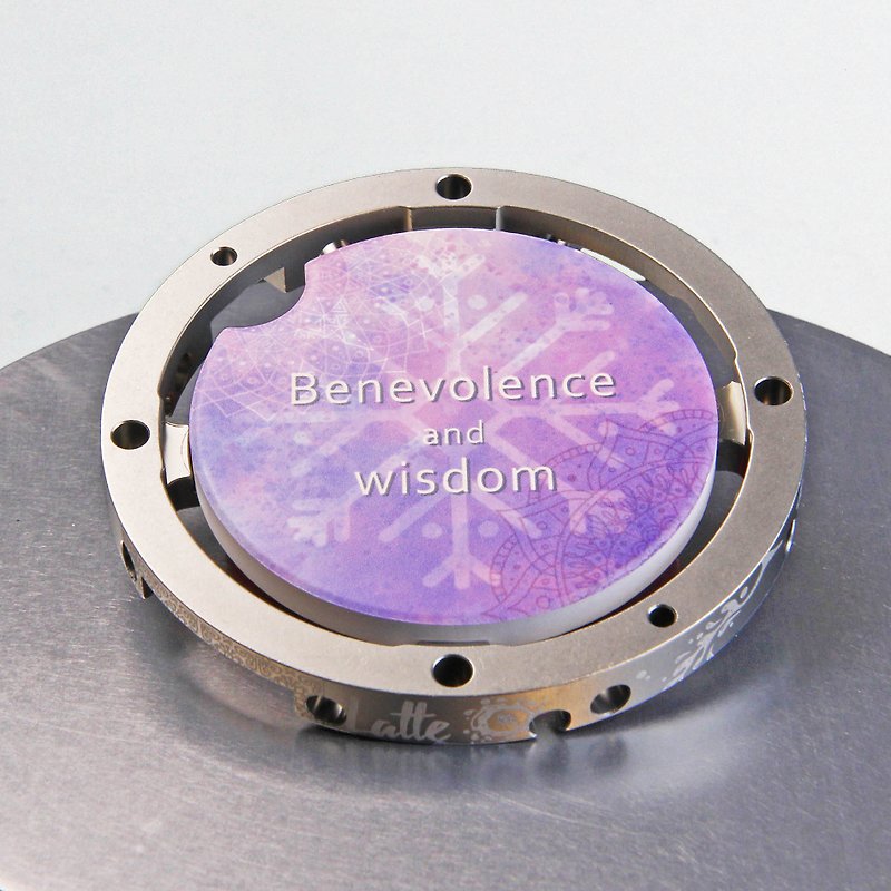 【Aerospace Leftover Recycling】Water Knows Diatomaceous Earth Coaster-wisdom - Coasters - Other Materials Purple