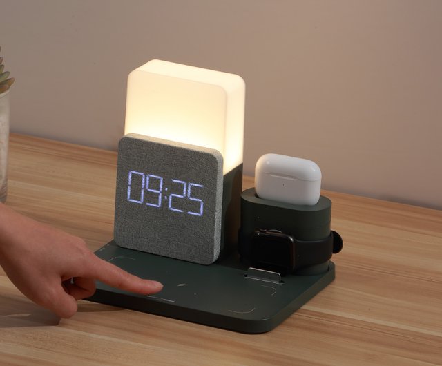 Mini Digital G Lamp, Multifunctional Wireless Charger Stand Alarm