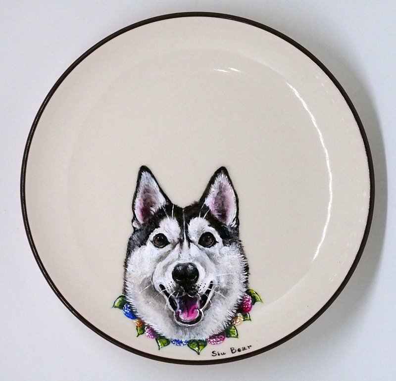 Wall-mounted Decorative Plates/ Dessert Plates Series - Skidmore Wreath - ภาพวาดบุคคล - เครื่องลายคราม 