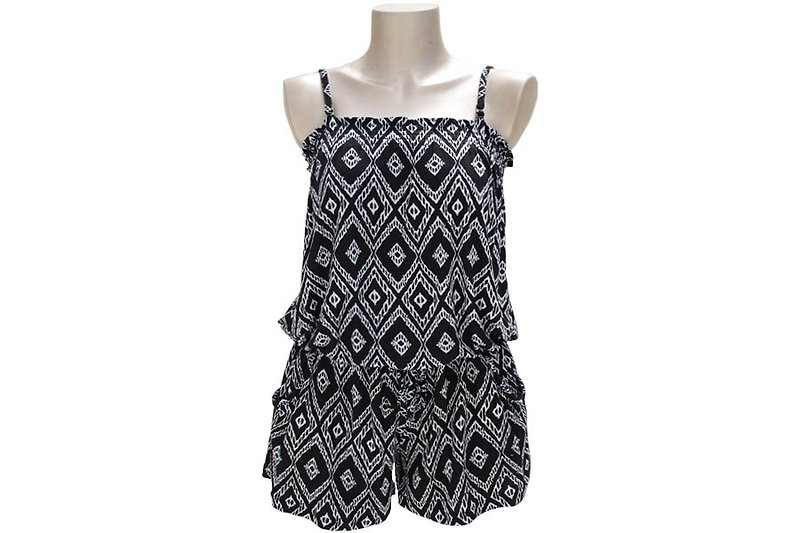 New! Ikat print camisole all-in-one <Black> - Women's Pants - Other Materials Black