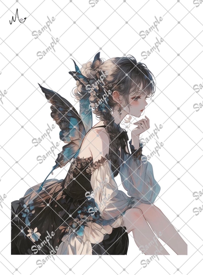 オリジナル人物ステッカー10月新作 - 貼紙 - 紙 