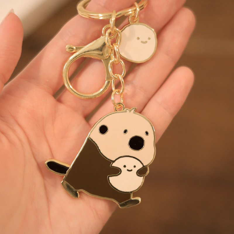 Otter enamel pendant - Keychains - Other Metals Gold