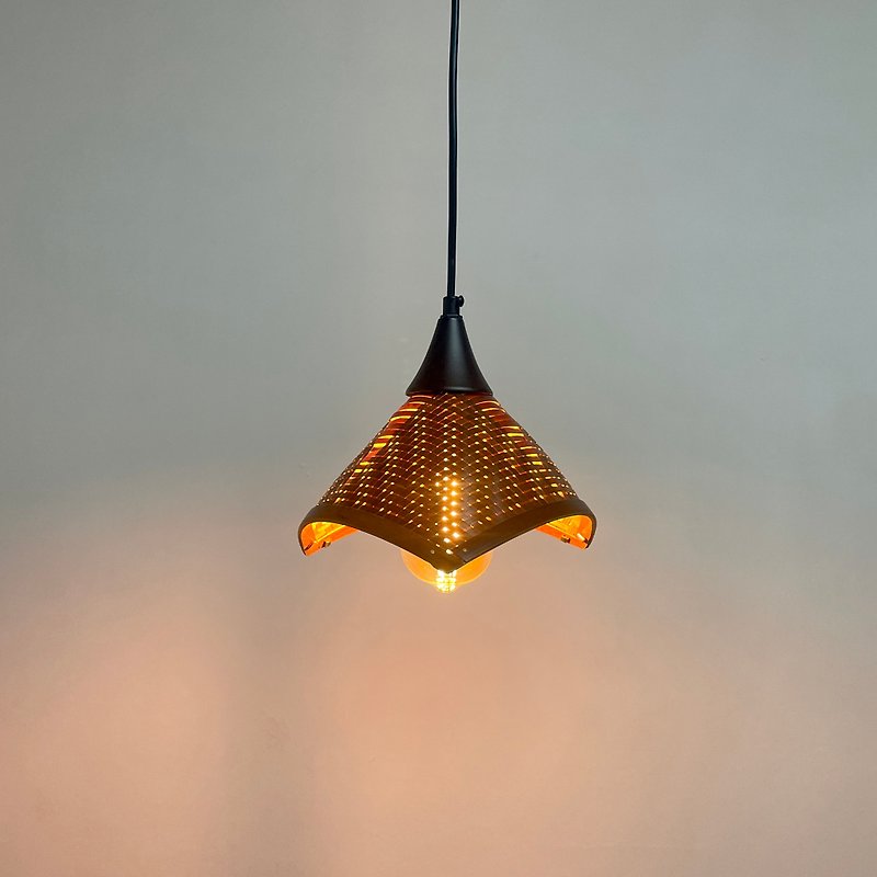 Bamboo triangle chandelier - Lighting - Bamboo Brown