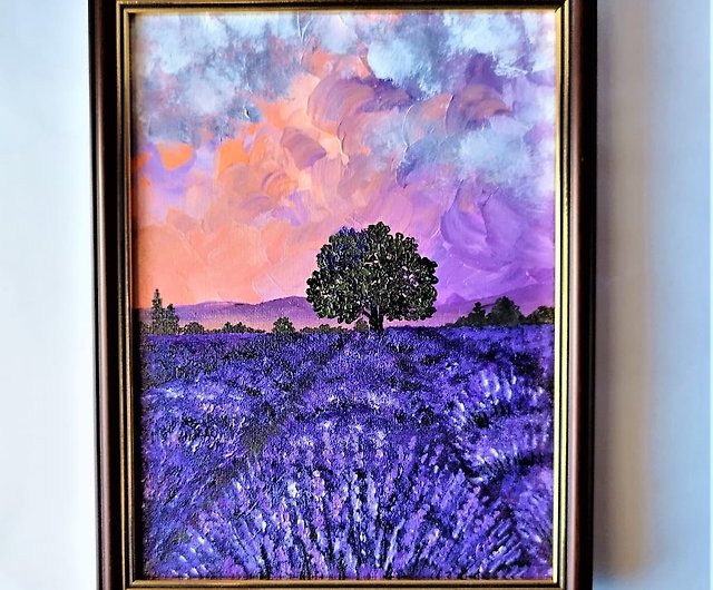 lavender field painting