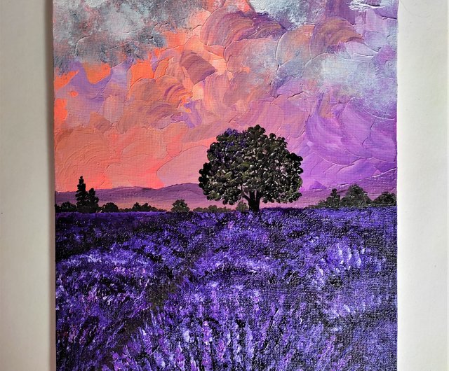 Lavender Field Wall Art Framed Posler, Flower high quality Field Wall Art Framed Posler, Floral Art Decor