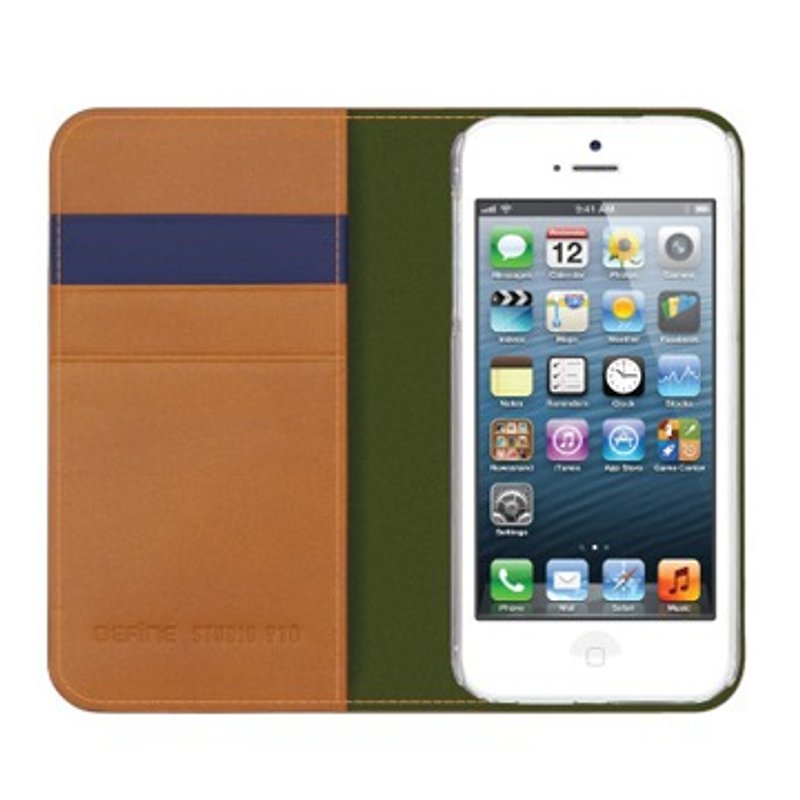 BEFINE STUDIO 910 Wallet Case iPhone SE Leather Case - Green (8809305226960) - เคส/ซองมือถือ - หนังแท้ 