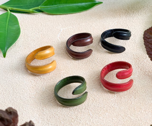 シンプルリング（ユニーク、ハンドメイド、女性、編み込み