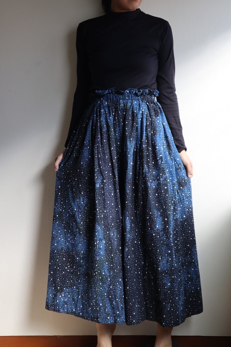 stardust wide pants - กางเกงขายาว - ผ้าฝ้าย/ผ้าลินิน สีน้ำเงิน