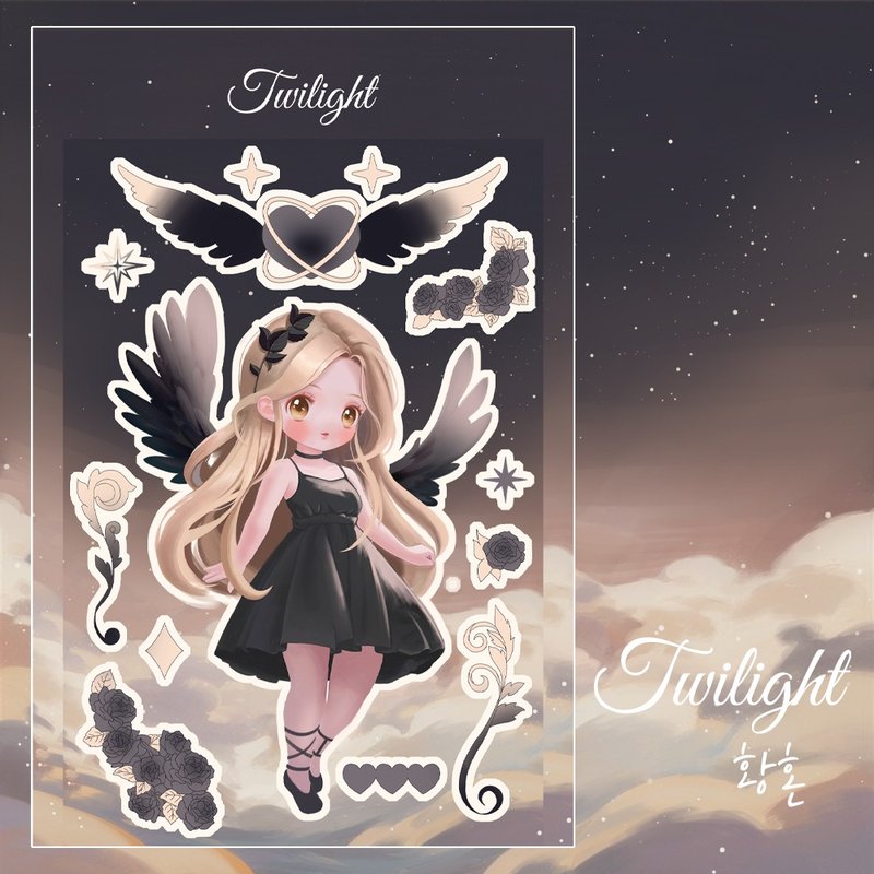 Twilight Sticker - 貼紙 - 紙 金色