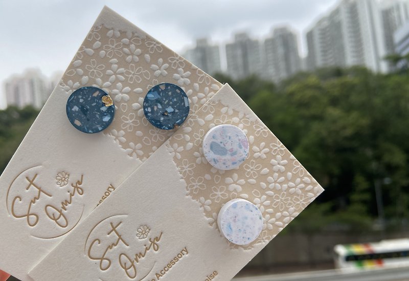 [Thousands of change, terrazzo, diffused Stone mask buckle] Hong Kong hand-made / diffused Stone jewelry - Face Masks - Other Materials Multicolor