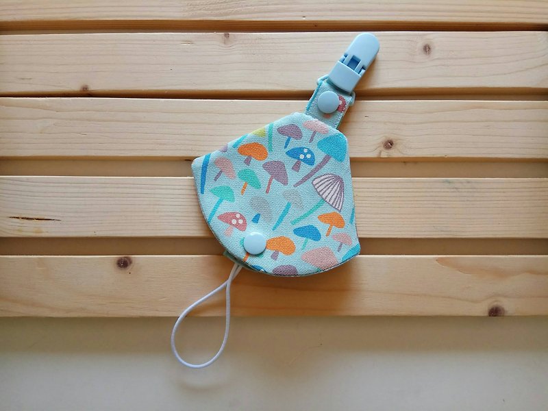 Blue many mushroom mushroom two in one pacifier clip < pacifier dust cover + pacifier clip> dual function 1 into - ของขวัญวันครบรอบ - ผ้าฝ้าย/ผ้าลินิน สีเหลือง