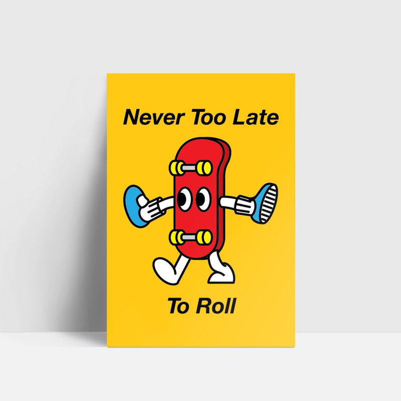CHI Never Too Late To Roll 明信片 - 卡片/明信片 - 紙 白色