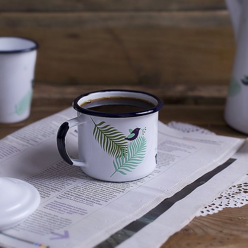 SUSS-Poland emalco spring series enamel mugs - stock free - ถ้วยชาม - วัตถุเคลือบ ขาว