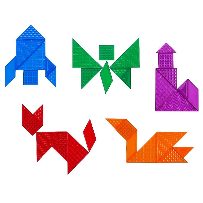Transparent Tactile Tangram (23504C) Birthday Gift New Year Gift Children's Educational Toy - Kids' Toys - Plastic 