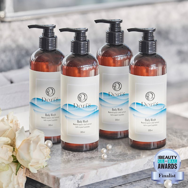 Free Shipping Group | Pearl Peptide Shower Gel 4 Packs - Body Wash - Eco-Friendly Materials White