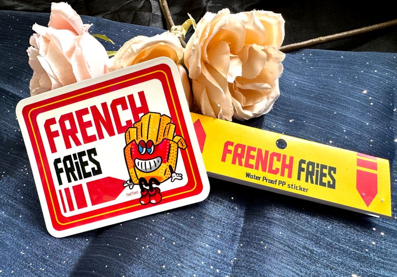 Fast Food Express travel sticker - French fries - สติกเกอร์ - กระดาษ สีแดง