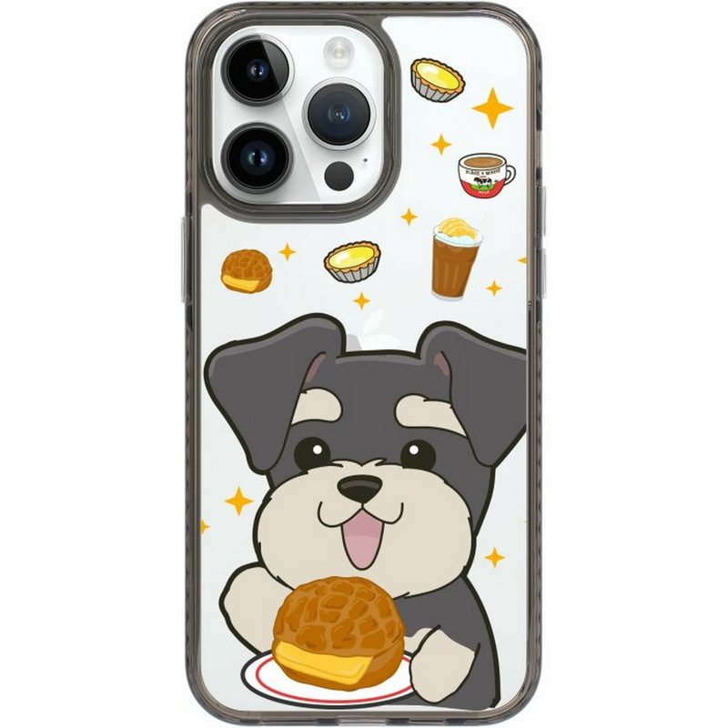 Schnauzer Pineapple Bu iPhone 16 Samsung s24 Golden Case/Mirror Case/Hybrid Plus - Phone Cases - Plastic Multicolor