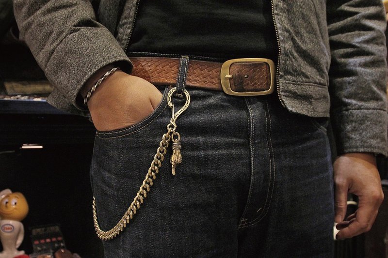 [METALIZE] horseshoe hook Waist - Welcome Bronze finger strap - ที่ห้อยกุญแจ - ทองแดงทองเหลือง 