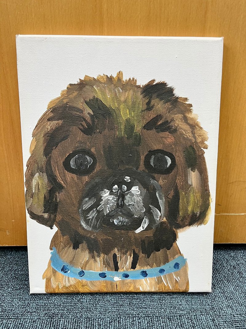 Customized portrait painting (1 pet) oil easel - Customized Portraits - Other Materials 