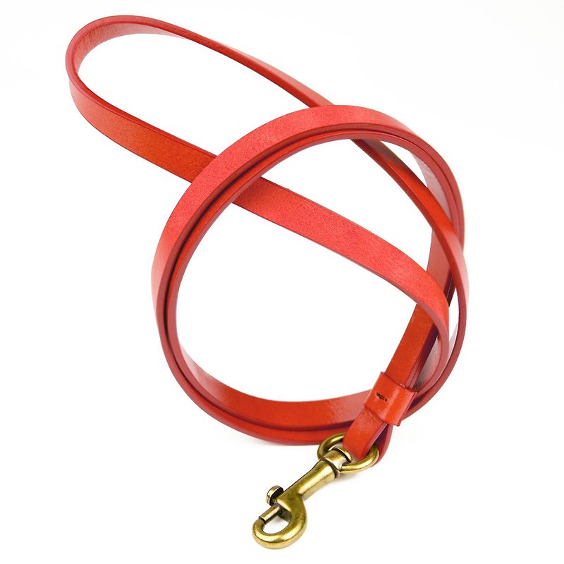 alto 皮革頸掛繩 - 珊瑚紅【無客製文字雷雕】 - 掛繩/吊繩 - 真皮 紅色