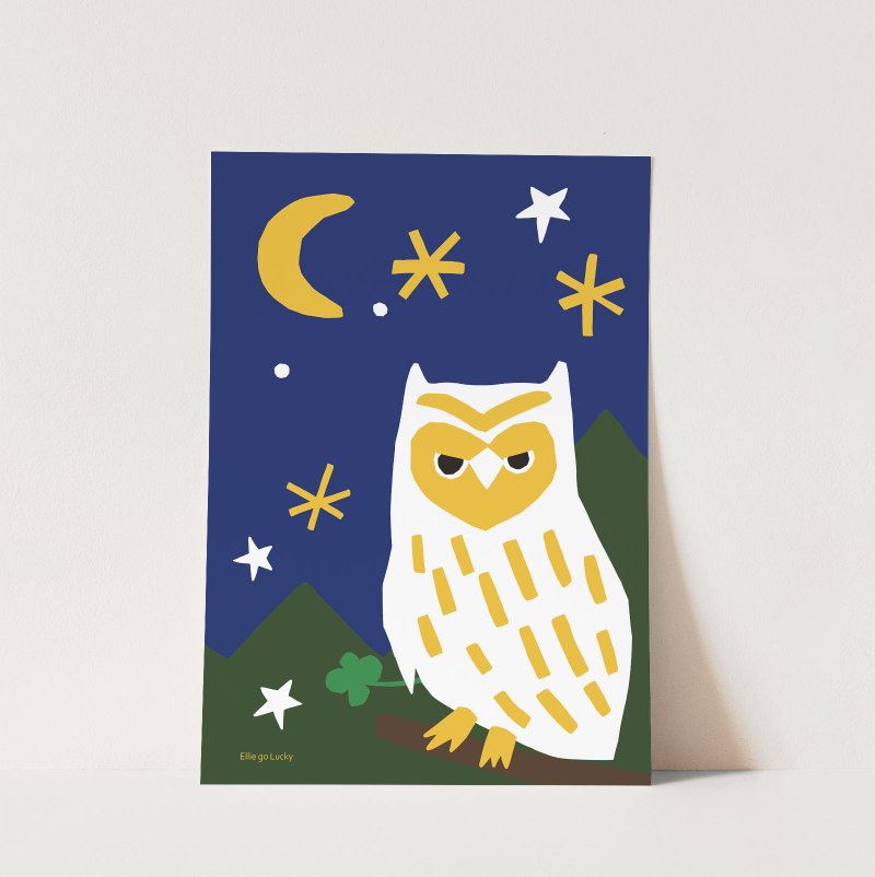 Art print/ Owl / Illustration poster A3,A2 - 海報/掛畫/掛布 - 紙 