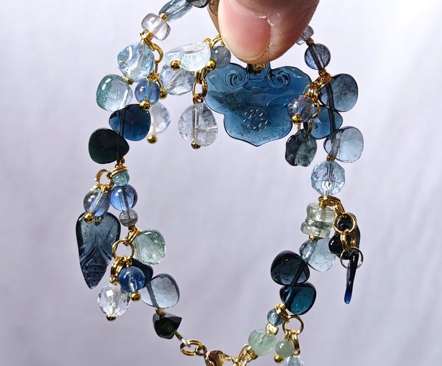 最高級ブルートルマリンアクアマリンブルートパーズ如意智恵財運出世