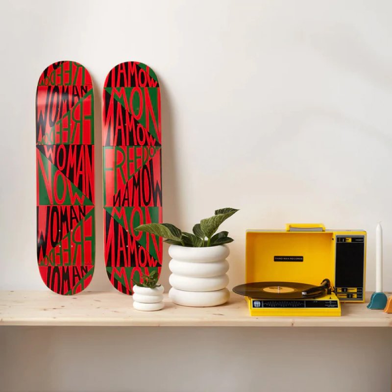 美國 MoMA 藝術家 Faith Ringgold 滑板牆面掛飾裝飾品工作室擺件 - 裝飾/擺設  - 其他材質 多色