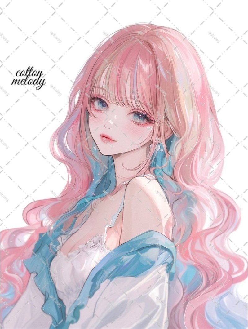 original sticker no.6248 人物ステッカー オリジナルステッカー 人物ステッカー 女の子ステッカー オリジナル人物ステッカー - 貼紙 - 紙 
