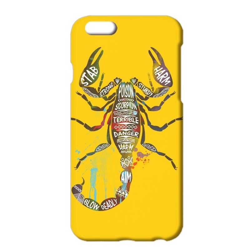[iPhoneケース] scorpion / yellow - スマホケース - プラスチック ホワイト
