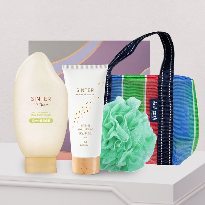 【SINTER Yanxi】Jingmi summer care 4-piece set (including Qiezhi workshop bag) - Body Wash - Other Materials Transparent