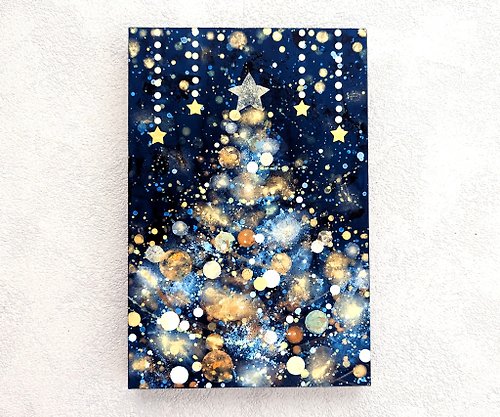 shoko-000015 クリスマスツリー雪と星の夜