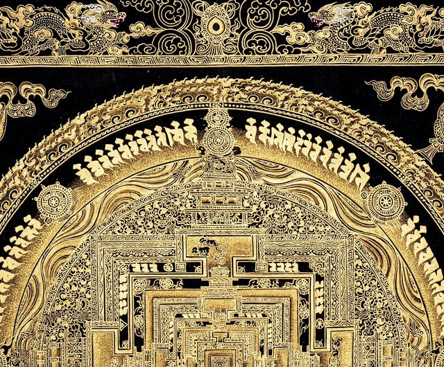 チベットのタンカ絵画 カラチャクラ マンダラ - ショップ Boudha